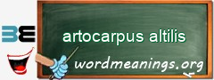 WordMeaning blackboard for artocarpus altilis